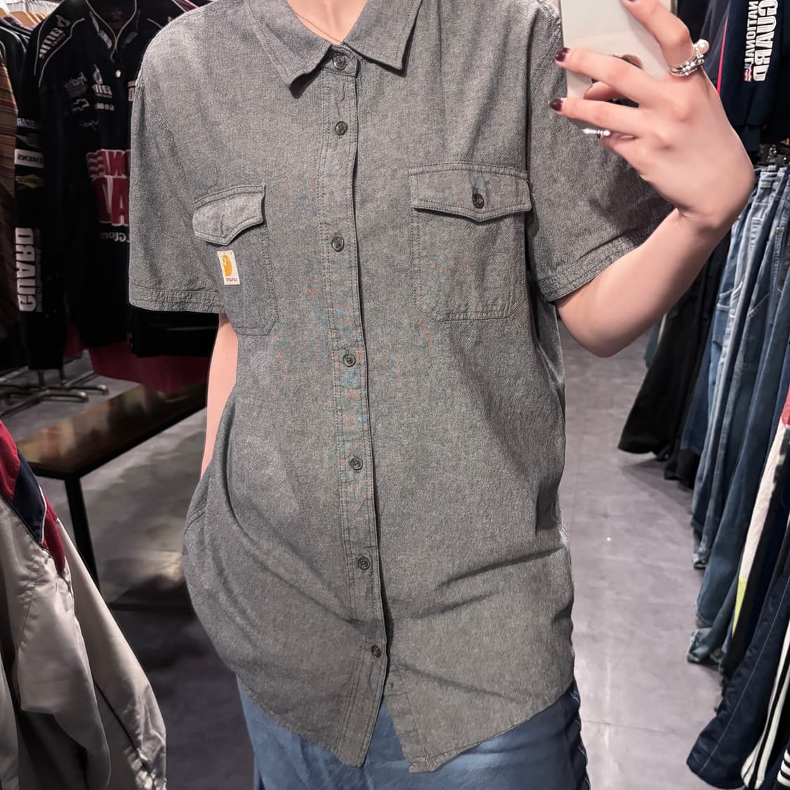 [IM] Carhartt 칼하트 반팔 셔츠 그레이 상품이미지3