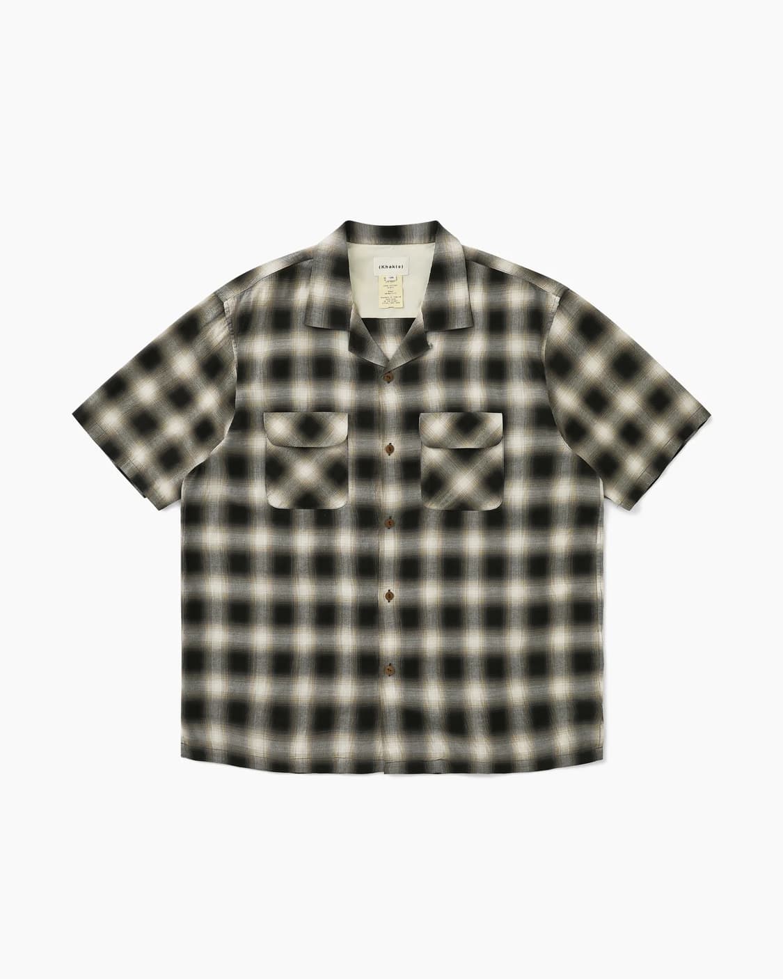 카키스 Shadow Plaid S/S Shirt (Bark/L사이즈) 상품이미지1