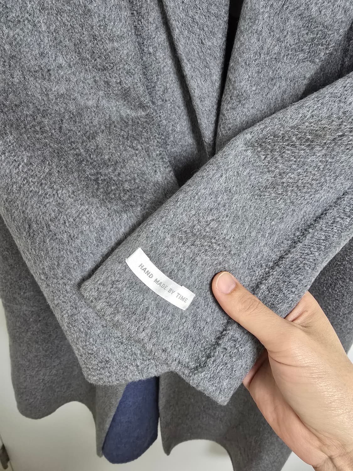 TIME 타임 지블링 캐시미어 100프로 더블 롱 코트 상품이미지4