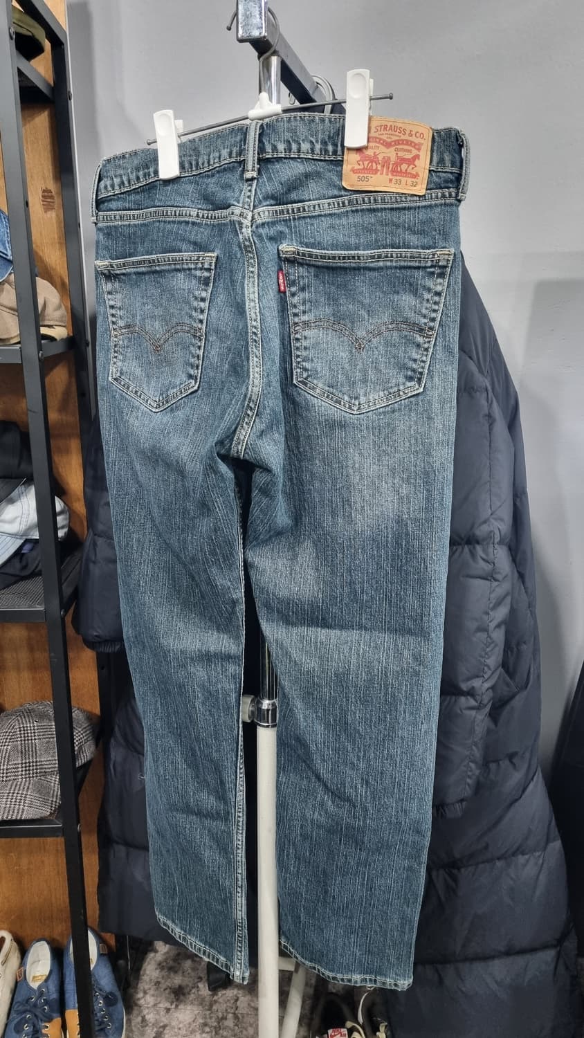 LEVI'S 505 남성용 워싱데님진 32~33(허리반품42) 상태9 상품이미지2