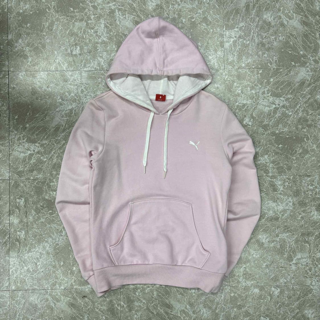 Puma 퓨마 베이비핑크 걸즈 스웨트셔츠 후드티(M) 상품이미지4