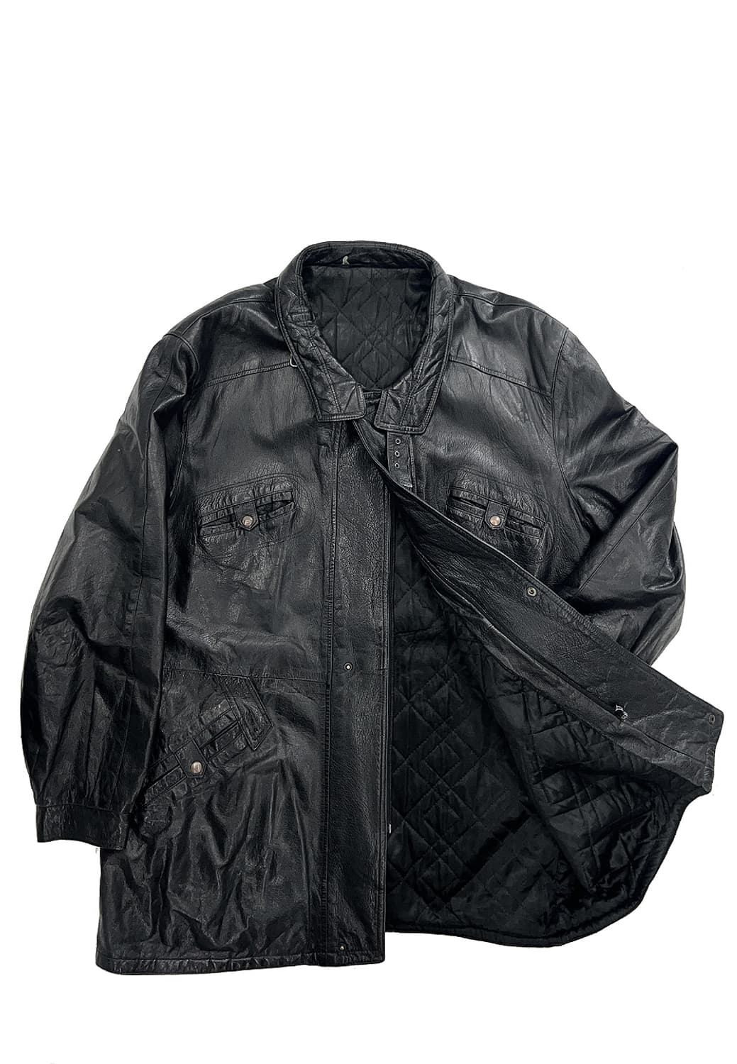 빈티지 레더 코트 상품이미지3