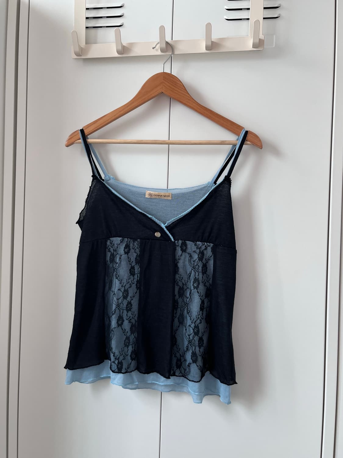 Penns neck 레이스 레이어드 슬리브리스 상품이미지4