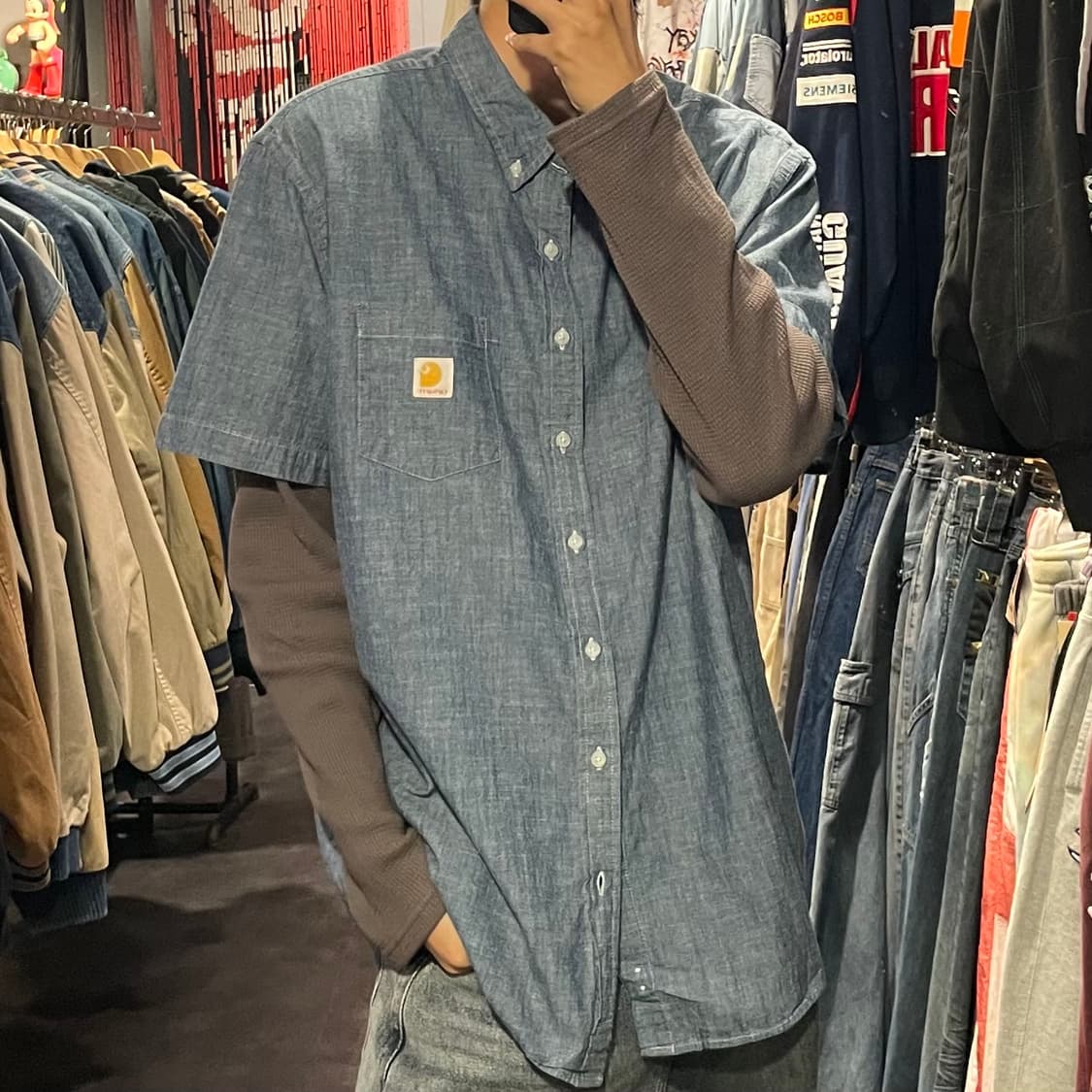 [IM] carhartt 칼하트 데님 반팔셔츠 상품이미지4