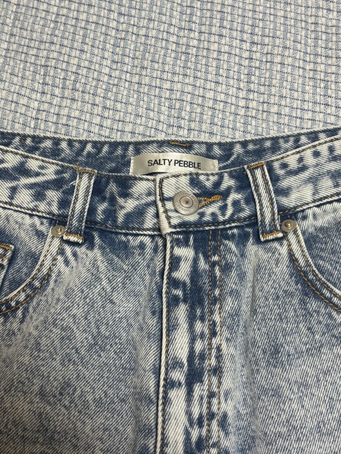 솔티페블 오블리크 데님 쇼츠 s 상품이미지4