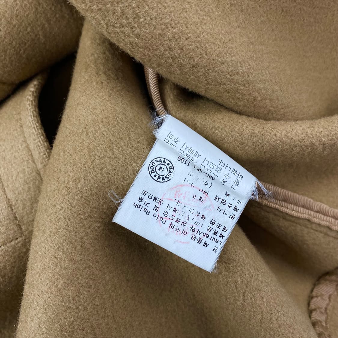 90s 폴로 카멜 모직 더플 코트 (105) 상품이미지8