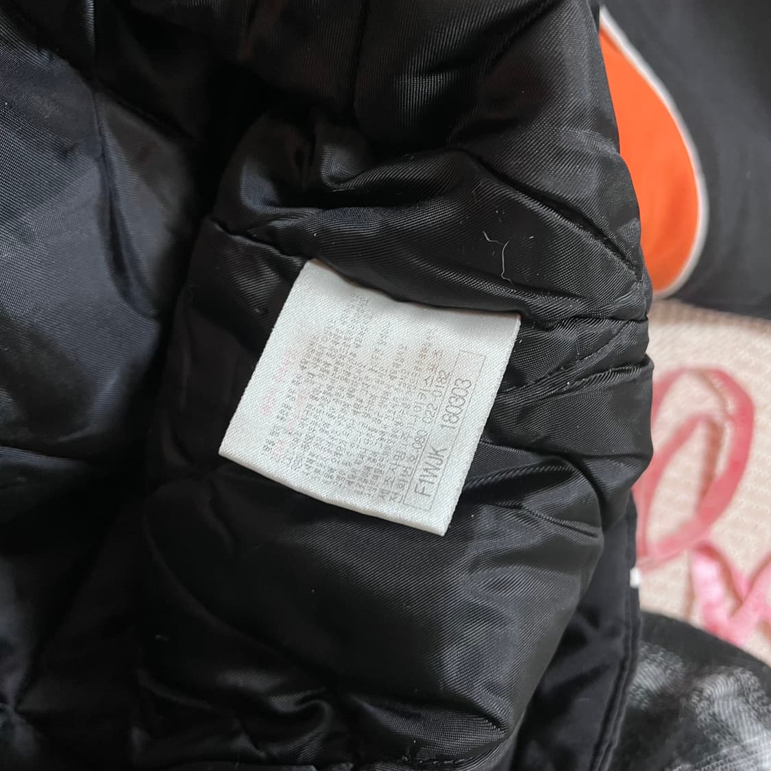 [정품] 나이키 블랙 오렌지포인트 누빔 두툼 점퍼 [ L ] 상품이미지6