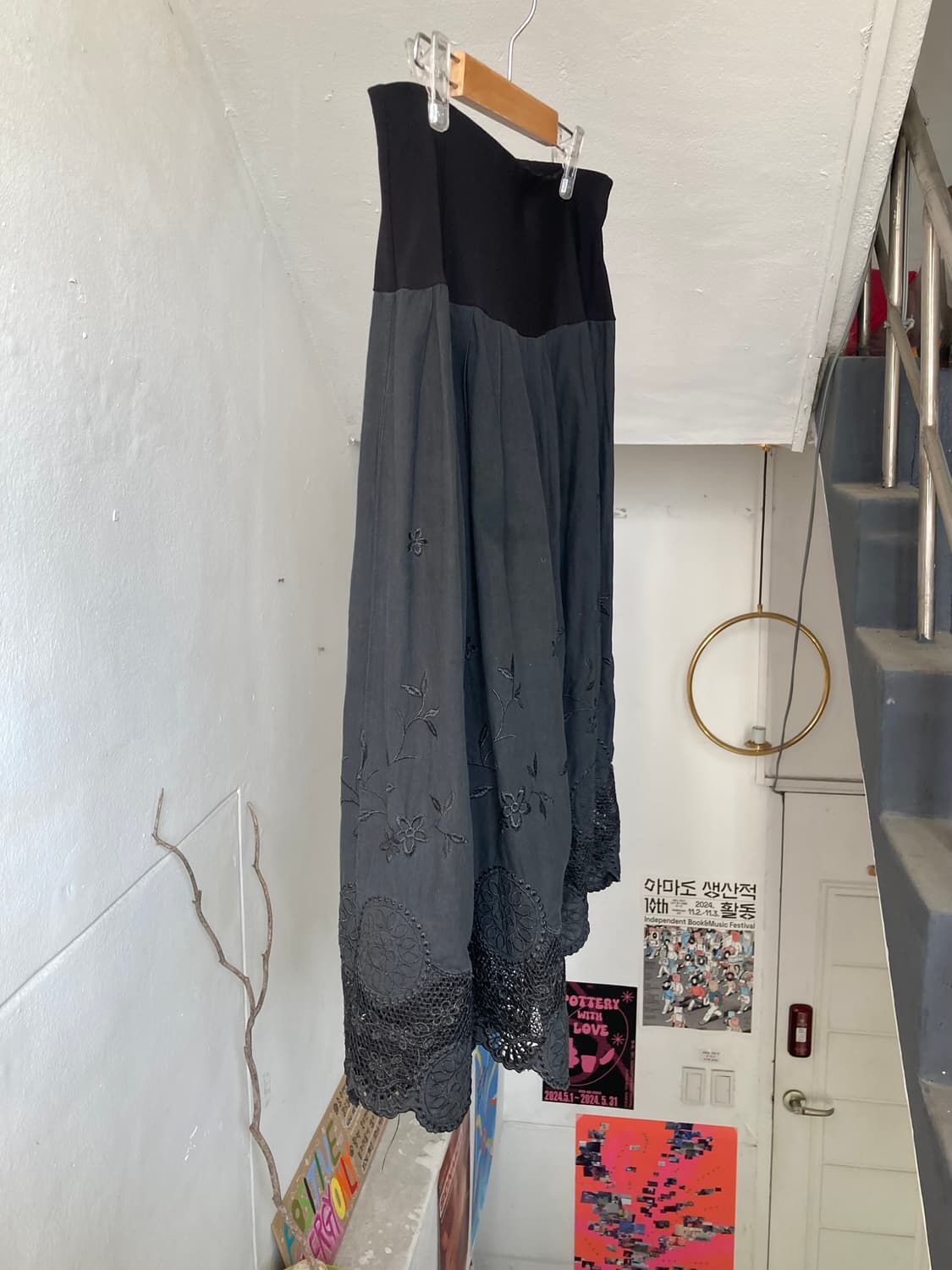 밴딩 레이스 펀칭 스커트 상품이미지8