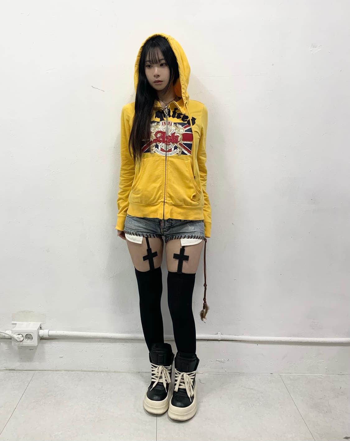 [ASK] 에스크 유니언잭 하이넥 y2k 후드집업 상품이미지2