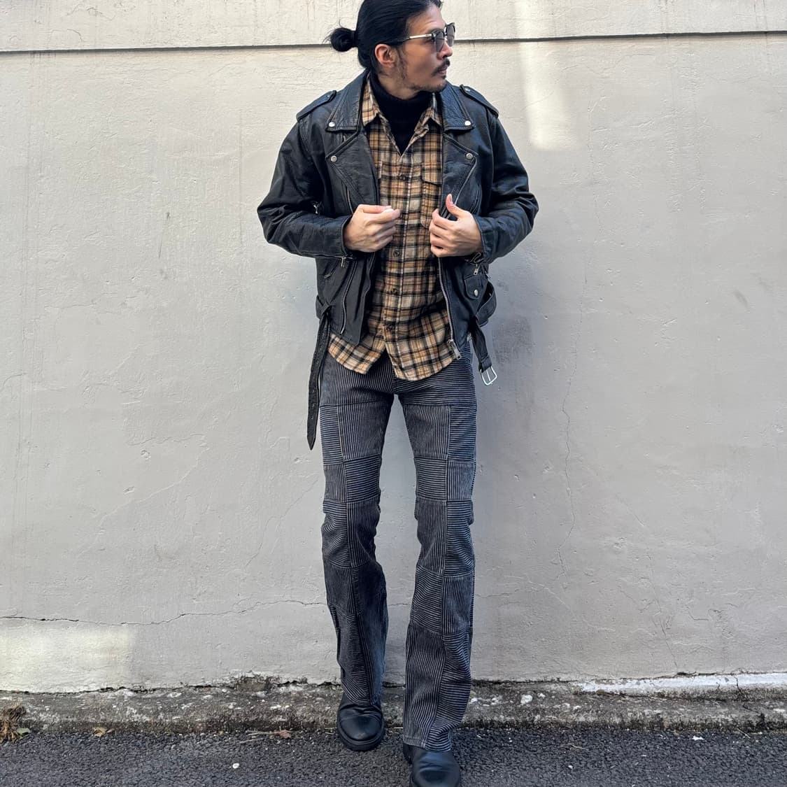 빈티지 더블 라이더 가죽 자켓 상품이미지9