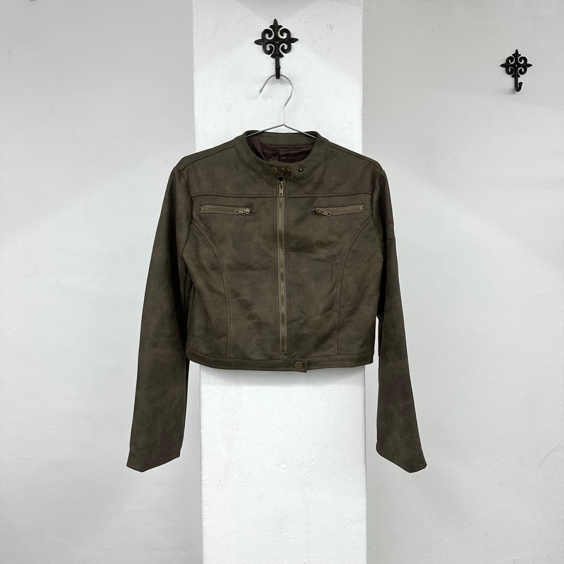 Brown suede crop jacket “ 상품이미지3