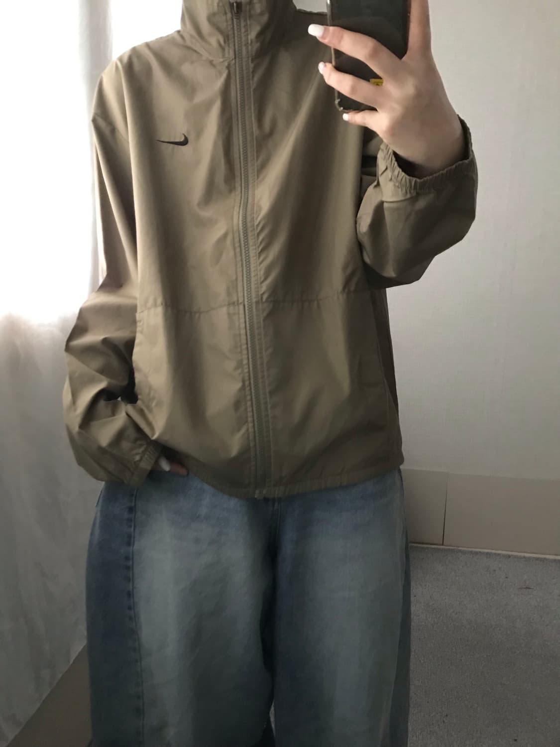 나이키 베이지브라운 윈드브레이커 상품이미지3