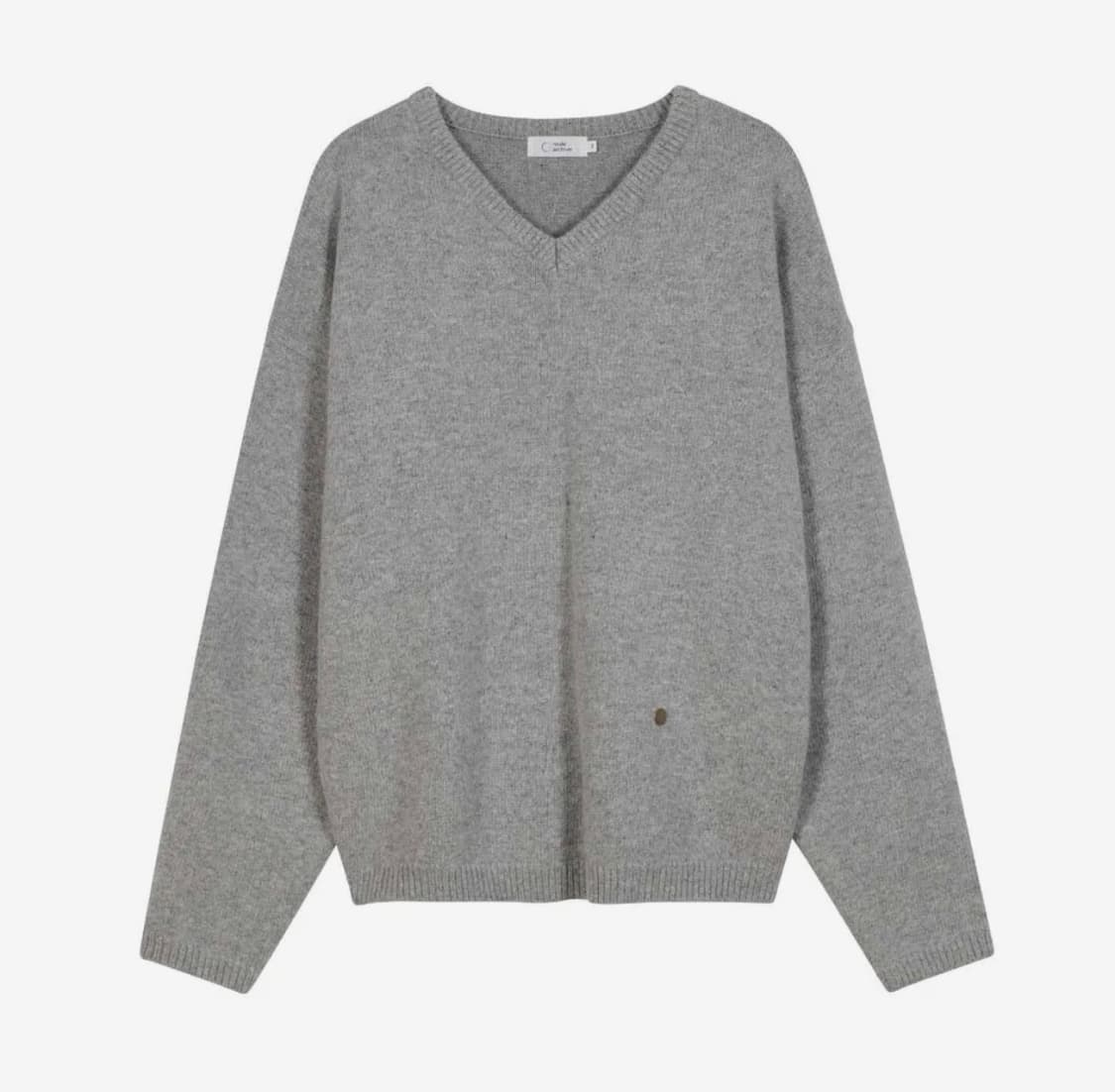 (1) 노드아카이브 오버사이즈 브이넥 니트 멜란지그레이 상품이미지1