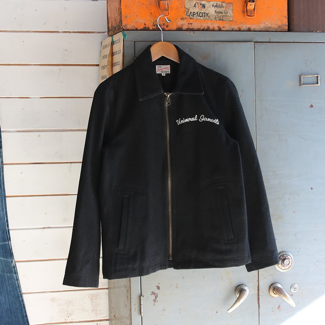 (착용컷) Antiqulothes 모직 워크 자켓 (남성용 95-98) 상품이미지2