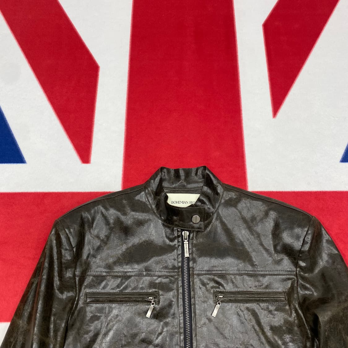 보헤미안서울 레더자켓 브라운 one size  상품이미지3