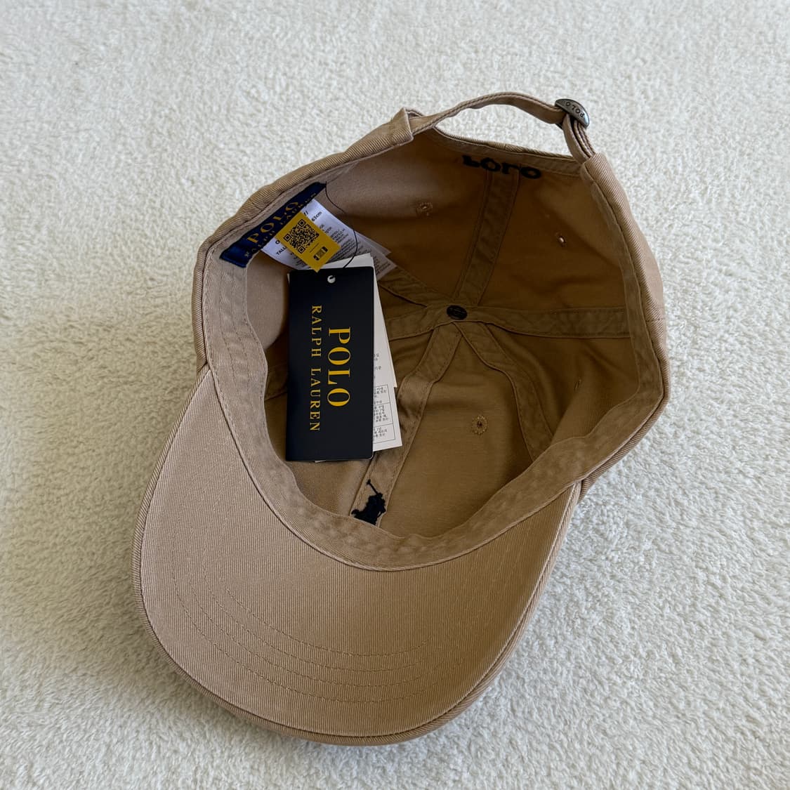 폴로랄프로렌 치노 볼캡 모자 베이지 상품이미지3