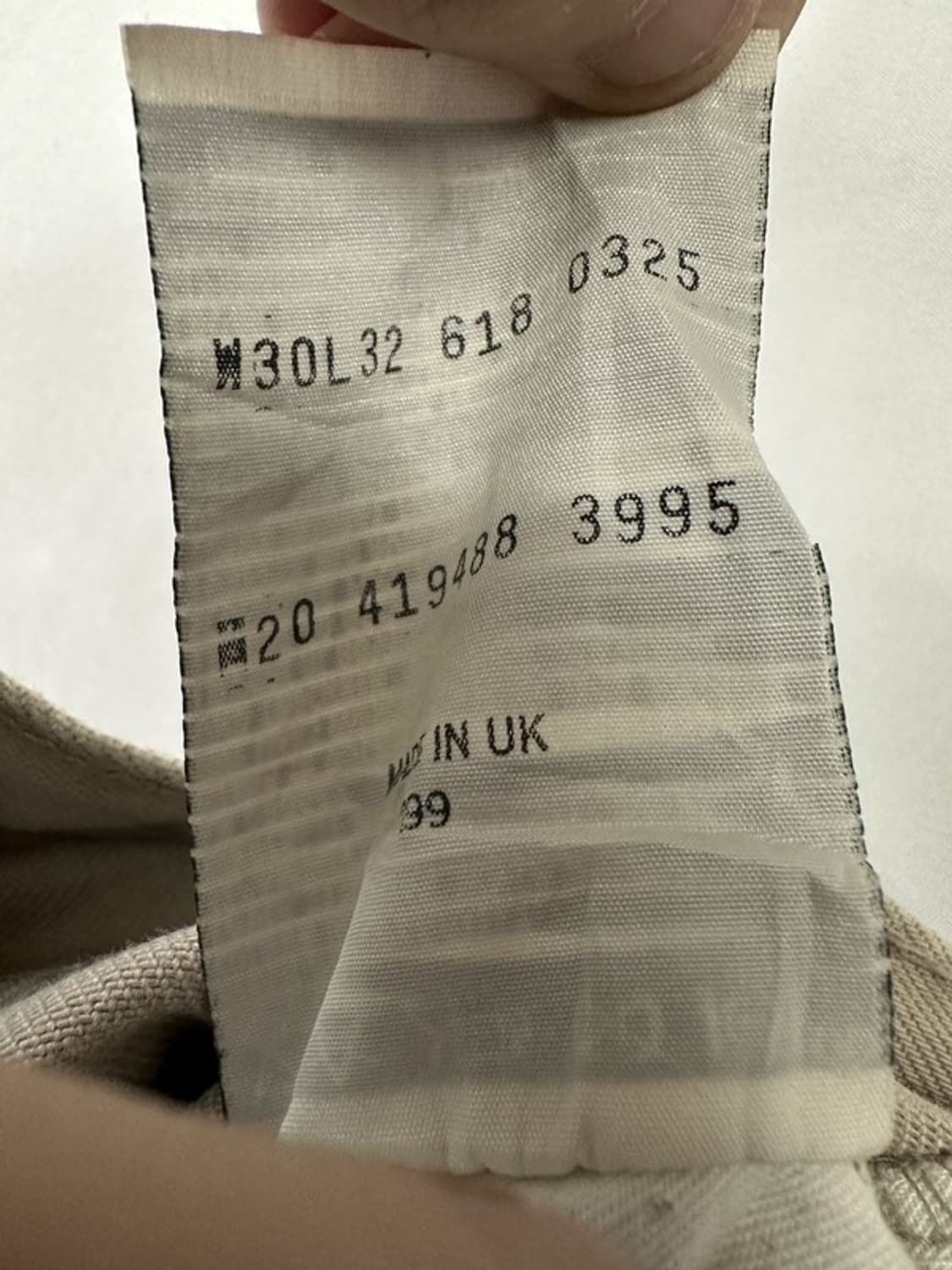 [W30L32] LEVI'S 리바이스618 03 90s UK 베이지데님 상품이미지10