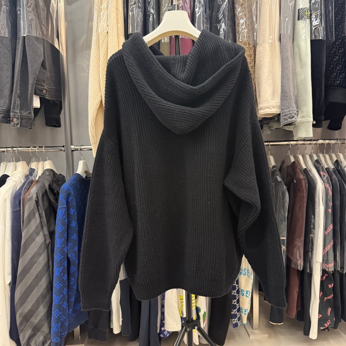 [리오브전포점] 셀린느 리브드 울 니트 후드  상품이미지2