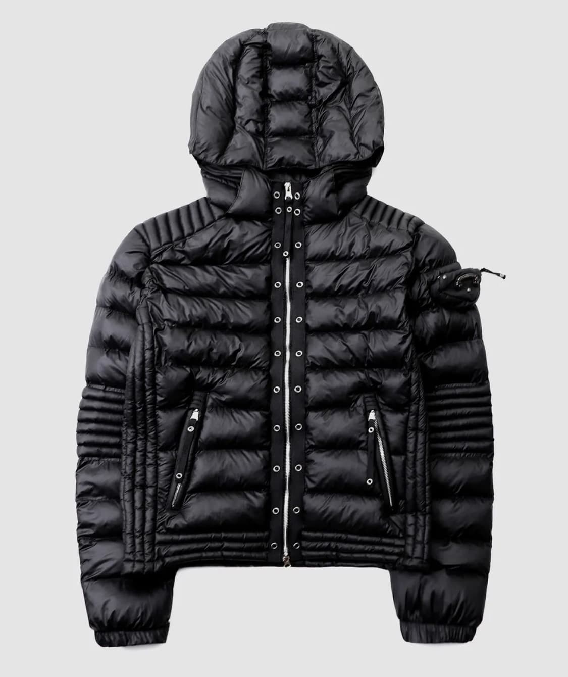 배드블러드 바이퍼31-2 미드웨이트 바이커 후드 푸퍼 - 블랙 상품이미지1