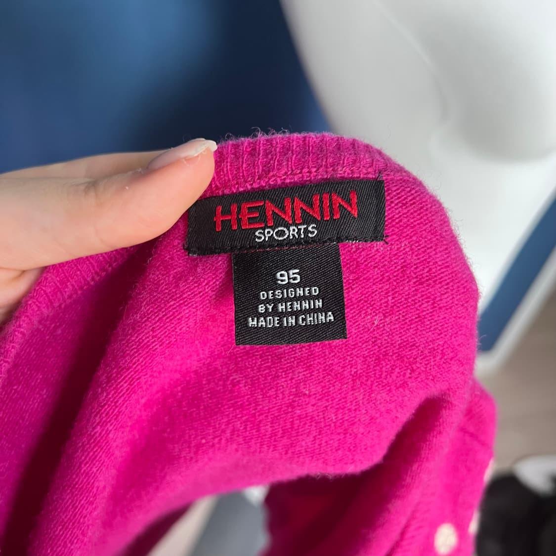 Hennin sports 핫핑크 도트 가디건 상품이미지4