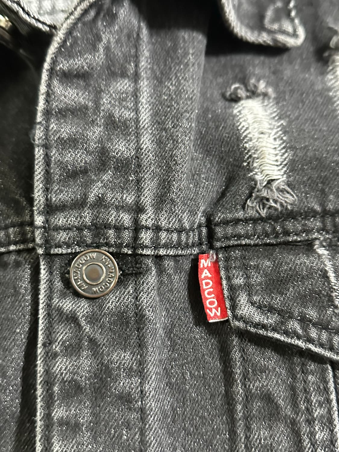 MADCOW 스컬 자수 디스트로이드 데님 자켓 /045 상품이미지4
