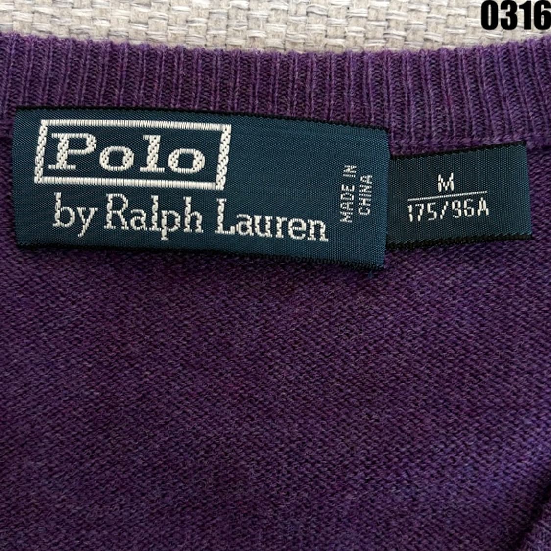 폴로 랄프로렌 메리노 울 브이넥 니트 M 0316 상품이미지4