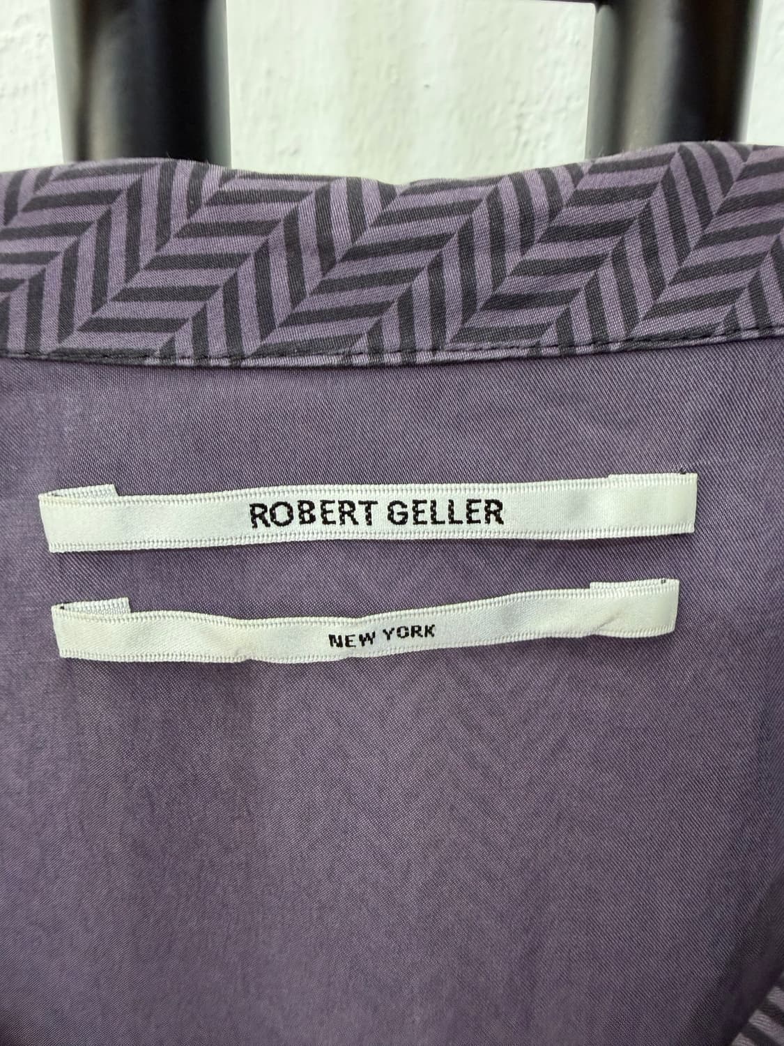 정품) 로버트 겔러 루즈핏 헤링본 셔츠 46 상품이미지6