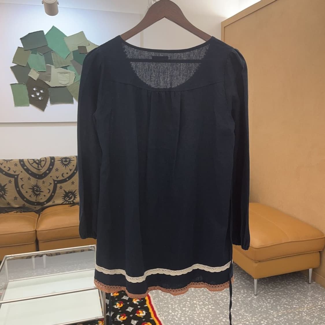 빈티지 모리걸 키치 여리 레이스 블라우스 90 C07664 상품이미지4