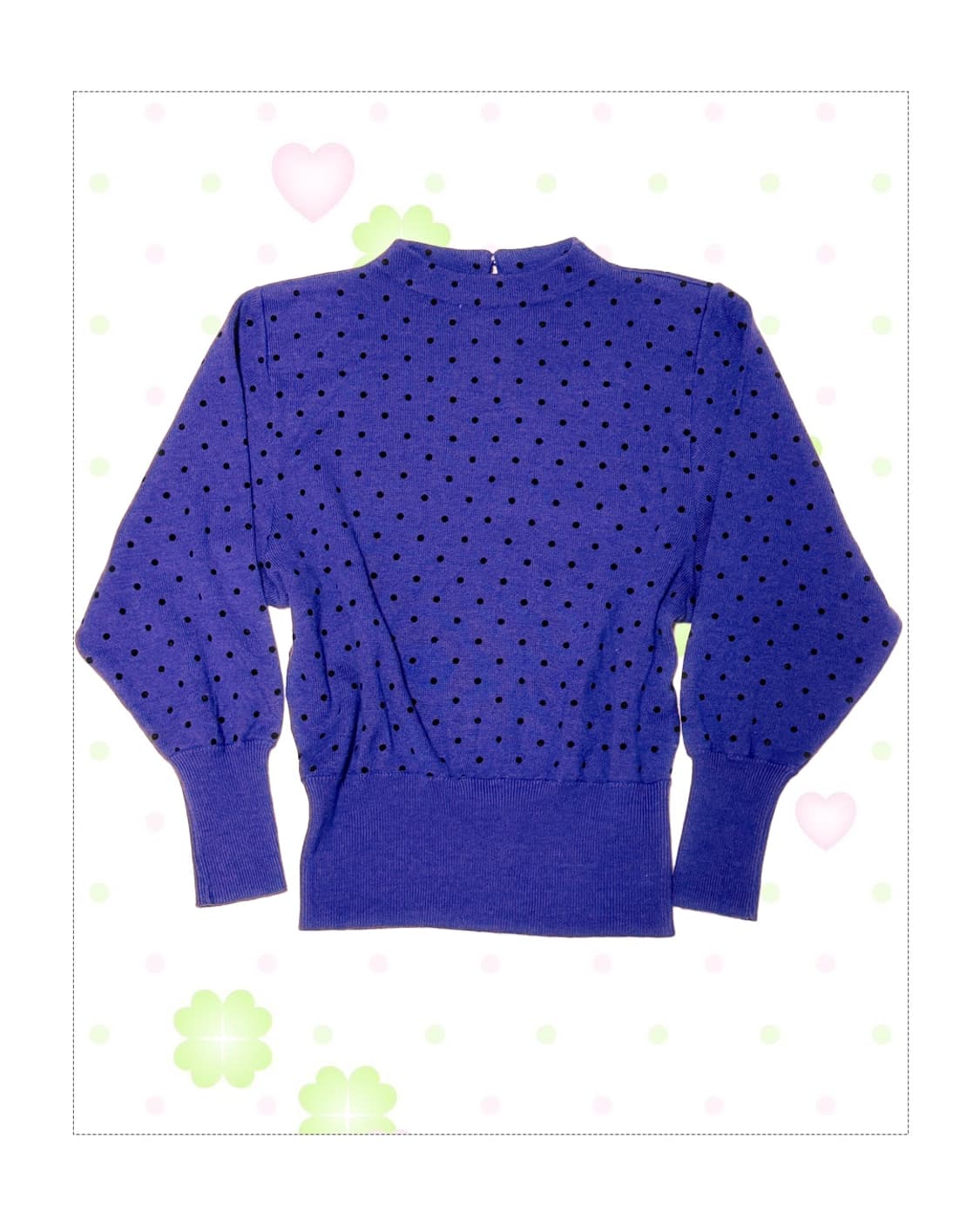 쇼콜라깔 퍼플 도트 니트 상품이미지1