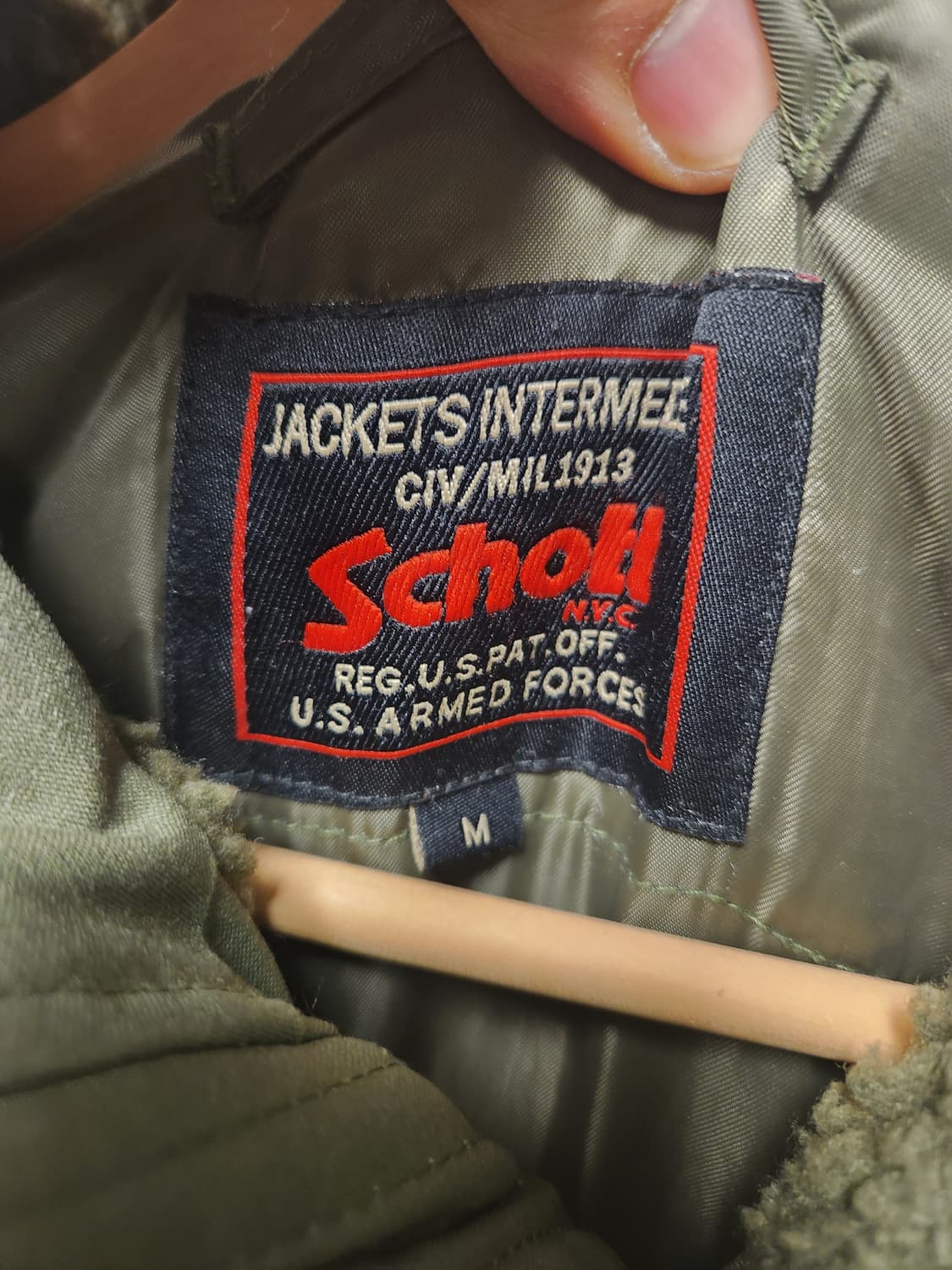 (쇼트)Schott N3B 야상자켓 M 상품이미지8