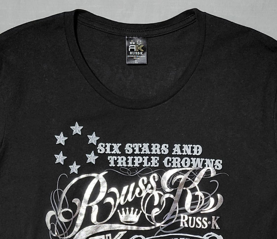 [S] Russ K(러스케이) 실버 그래픽 박로고 롱 슬리브 티셔츠 상품이미지2