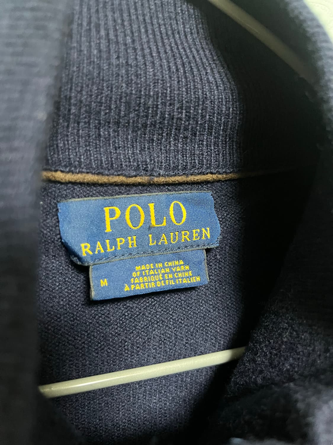 폴로 랄프로렌 네이비  울니트 집업 상품이미지5