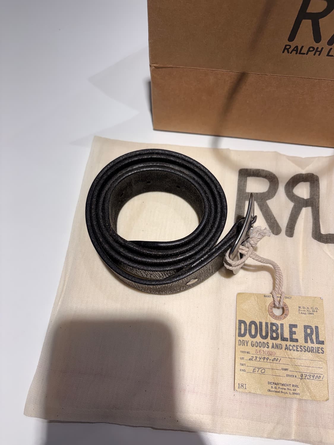 rrl 더블알엘 핸드버니시 벨트 34 상품이미지1