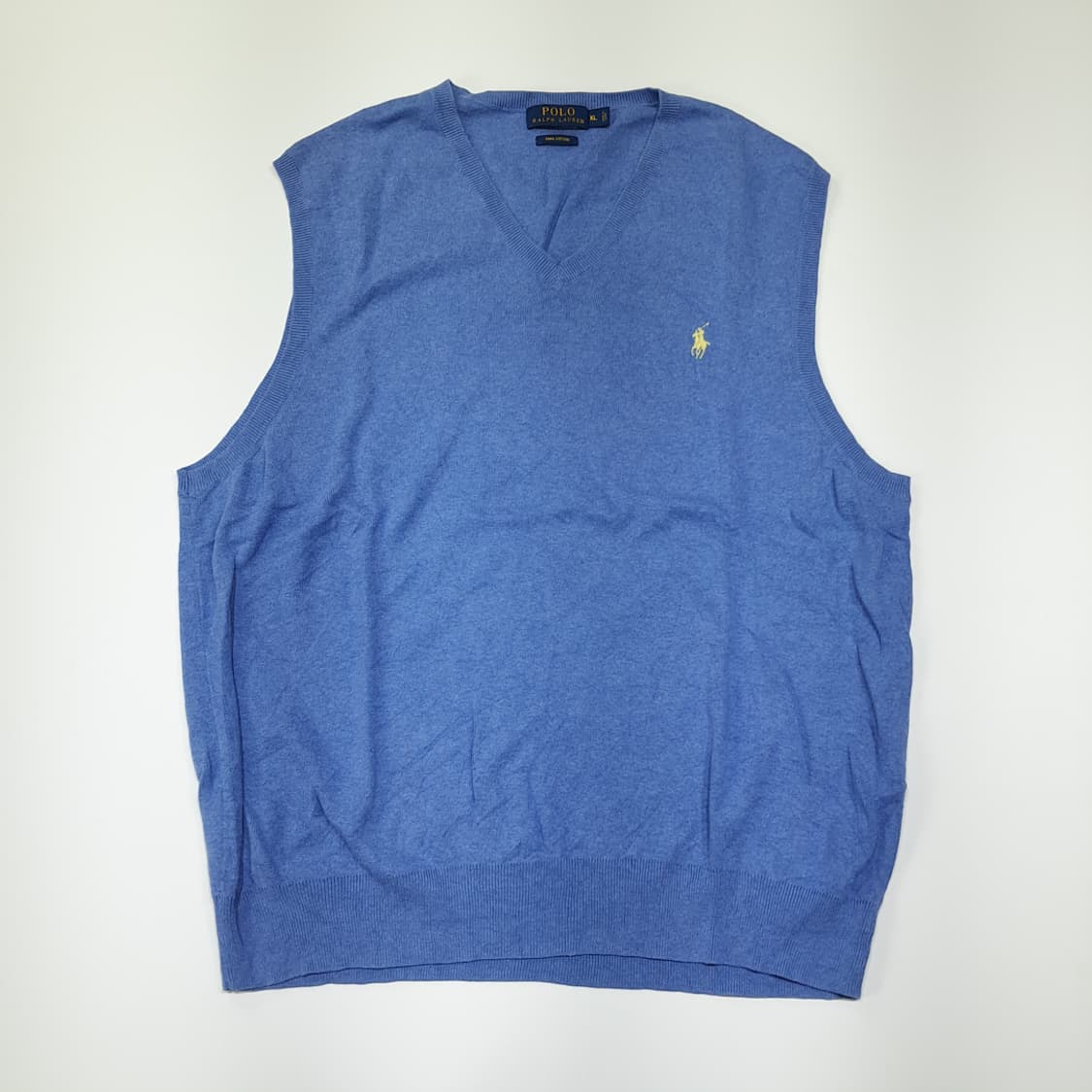 CL152 XL 폴로 피마코튼 V넥 니트 베스트 상품이미지1