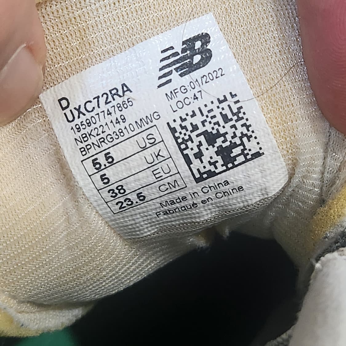 8z-5:New Balance XC-72 레인클라우드 (235) 상품이미지10