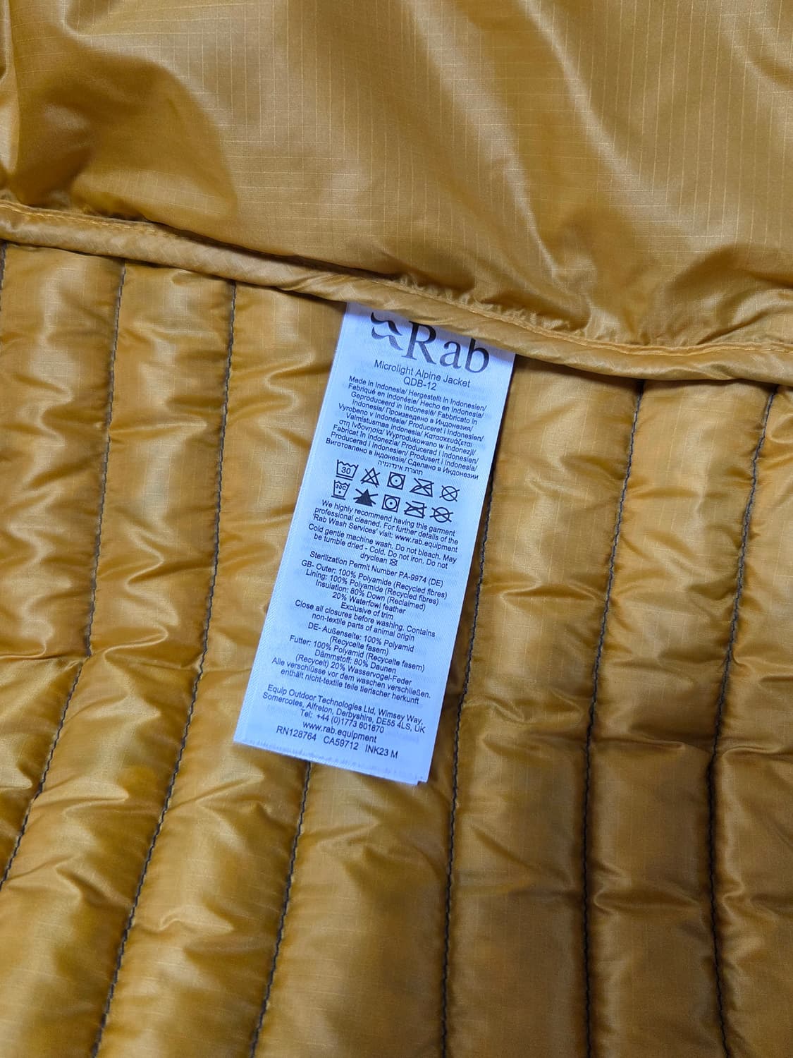 US-M 랩 Rab 마이크로 알파인 경량패딩 네이비 벨루가 상태 최상 상품이미지4