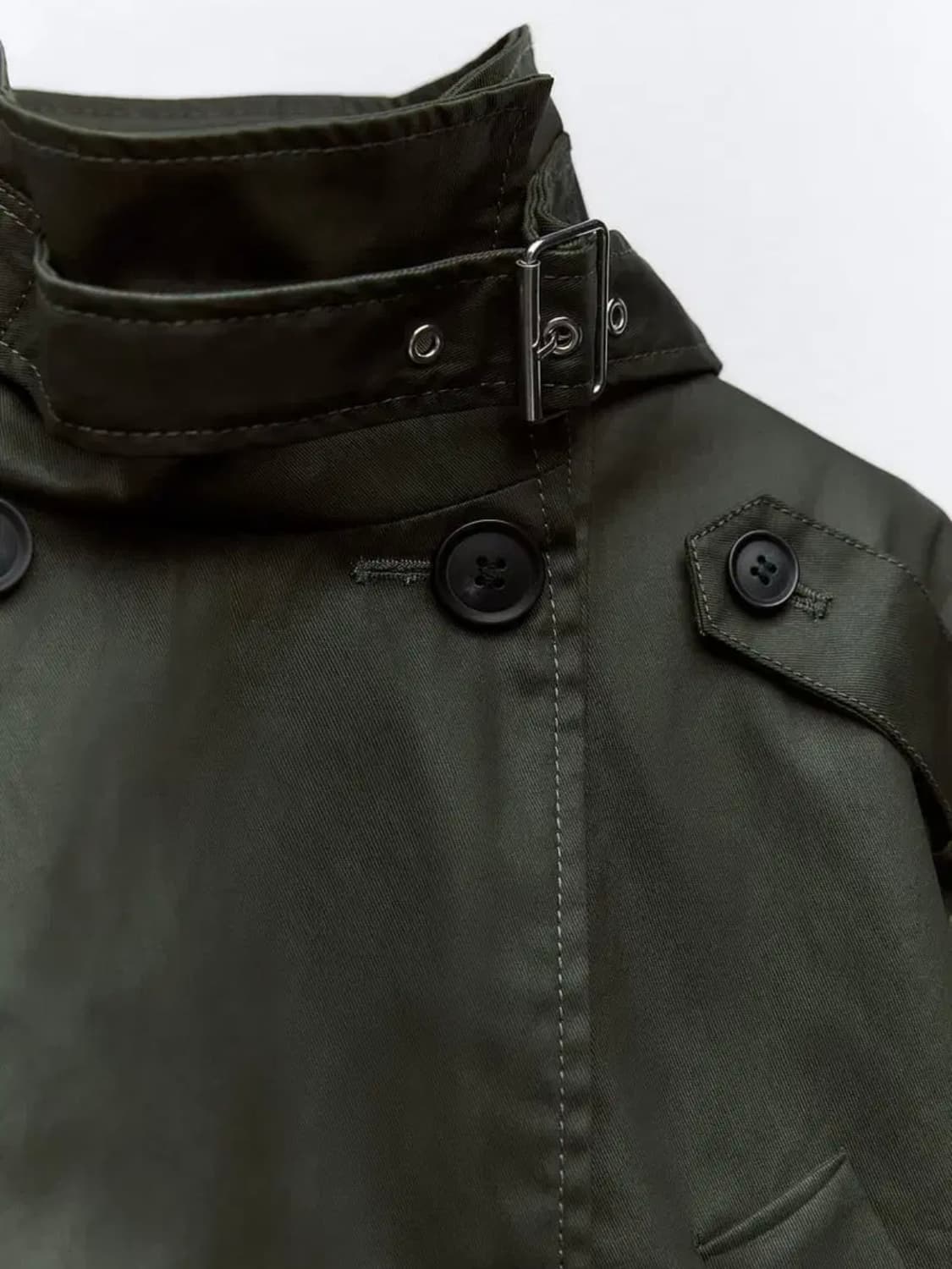 ZARA 자라 왁스드 크롭 트렌치자켓 상품이미지9