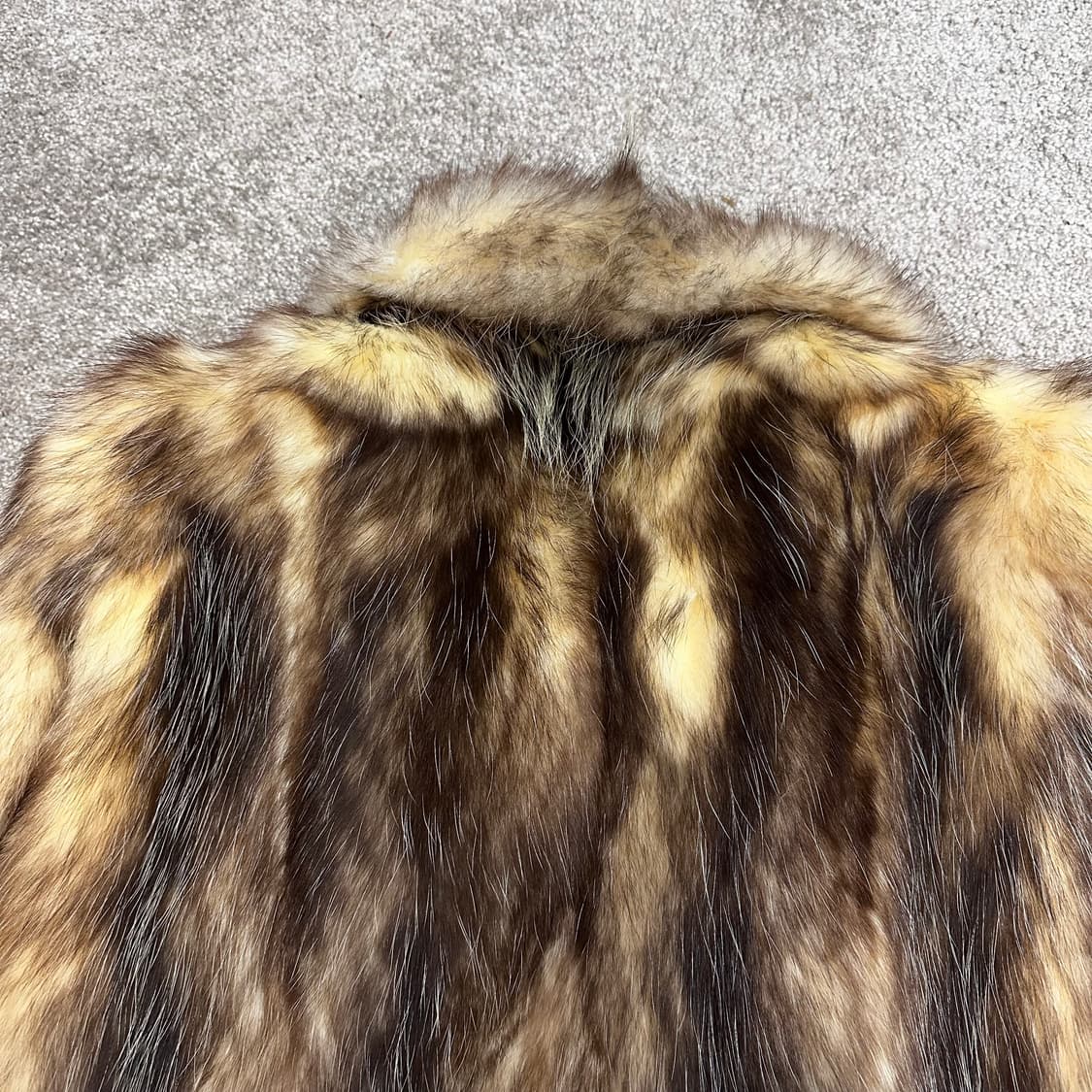 USA 엠바 브라운 믹스컬러 사가폭스 퍼자켓M-L 상품이미지7