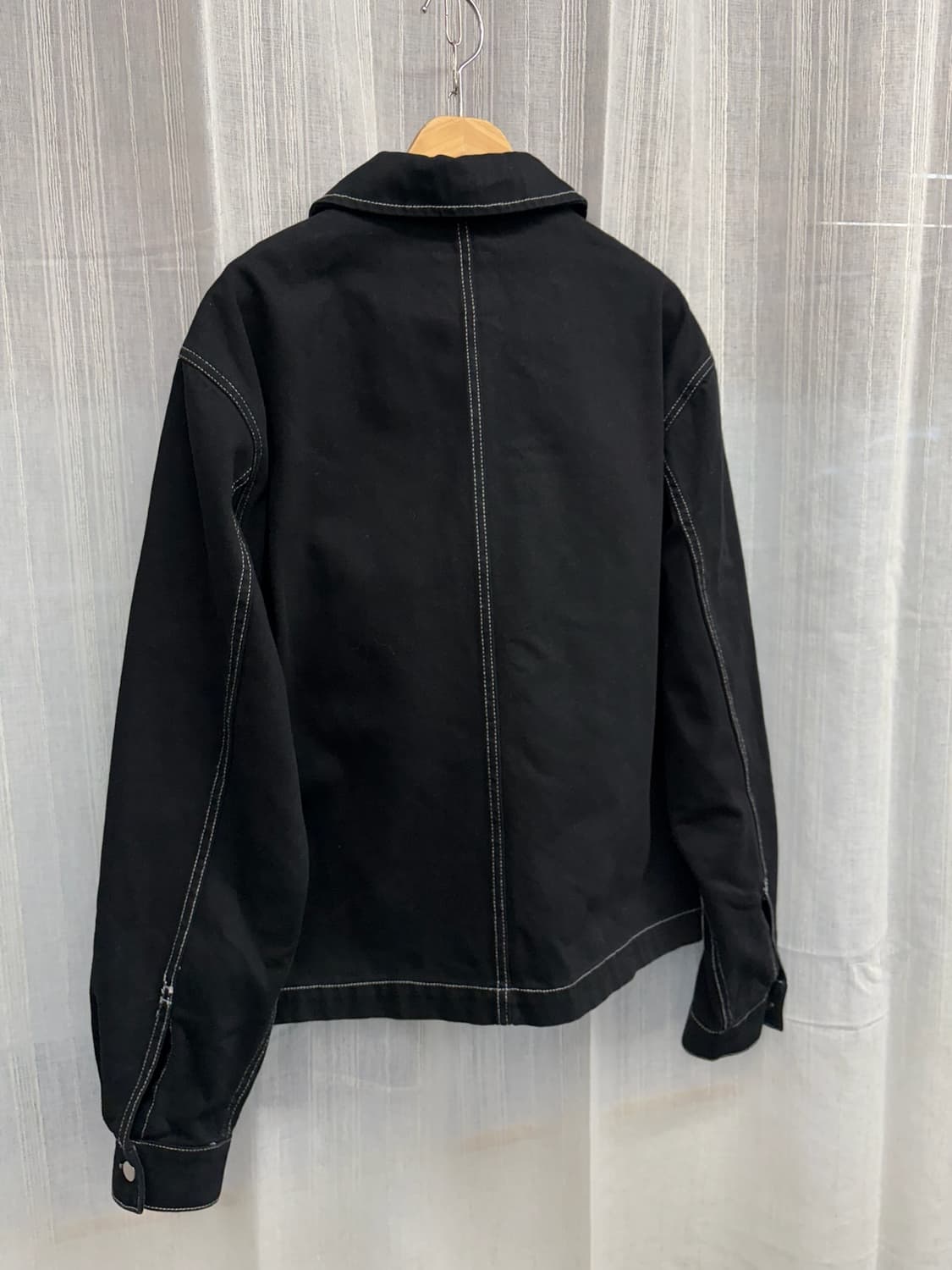 자라 블랙 스티치 코튼 자켓 상품이미지3