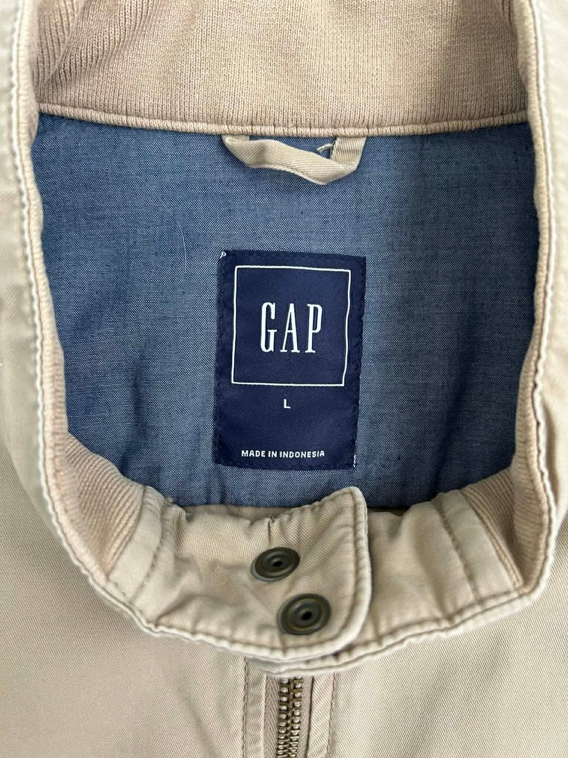 [L]Gap 갭 코튼 블루종 집업 자켓 베이지 상품이미지3