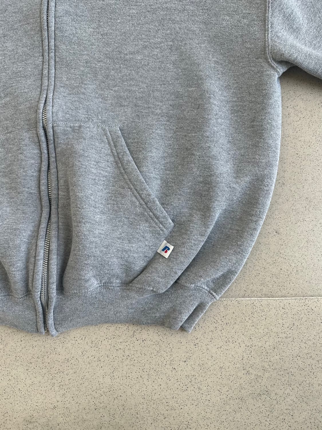 00s 빈티지 러셀 후드집업 그레이 L 상품이미지3