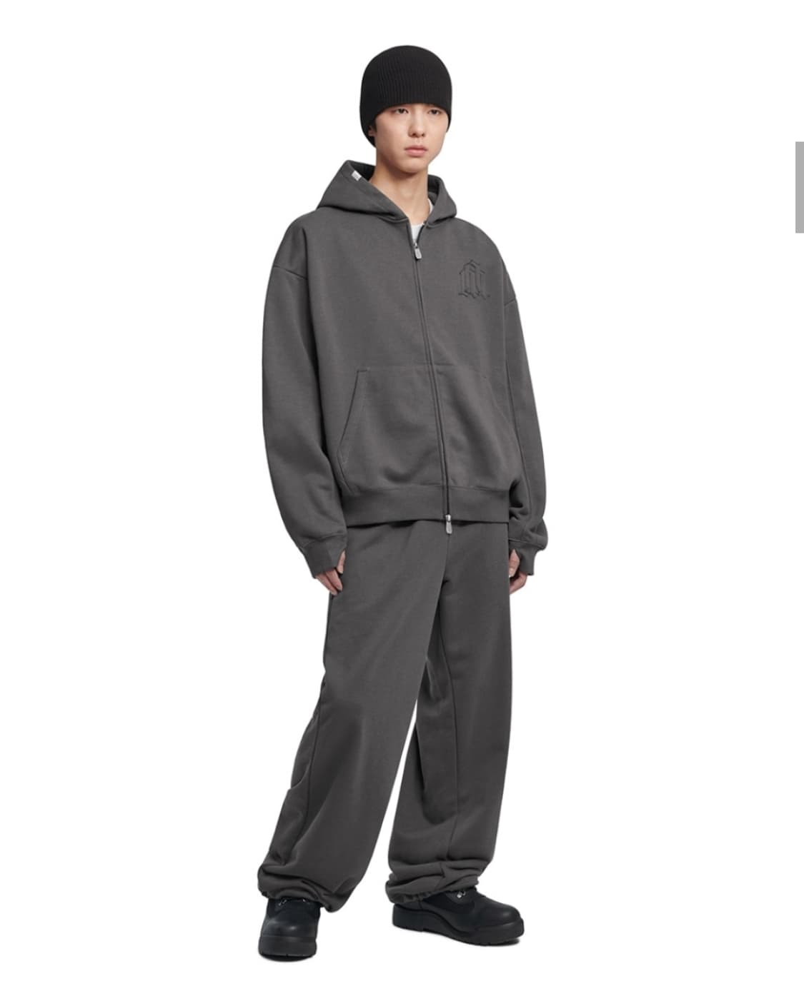 노매뉴얼 후드집업 차콜 L사이즈 상품이미지1