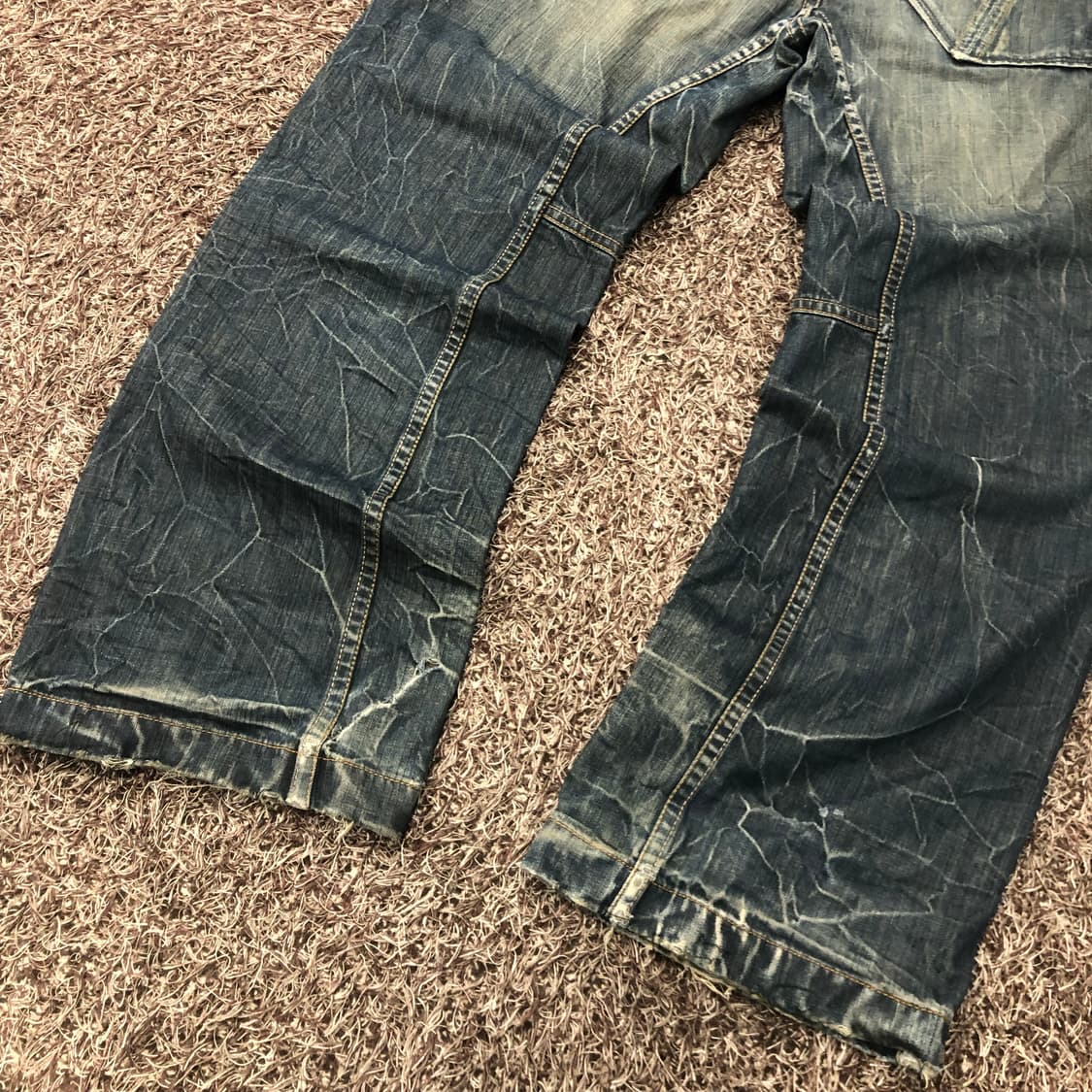 버커루 빅포켓 카고 워싱 데님 팬츠 상품이미지6