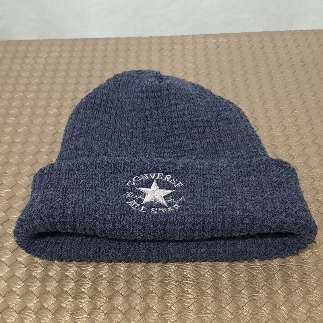 한국판 컨버스 올스타 자수 로고 네이비 와플 니트 비니 P2015 상품이미지6