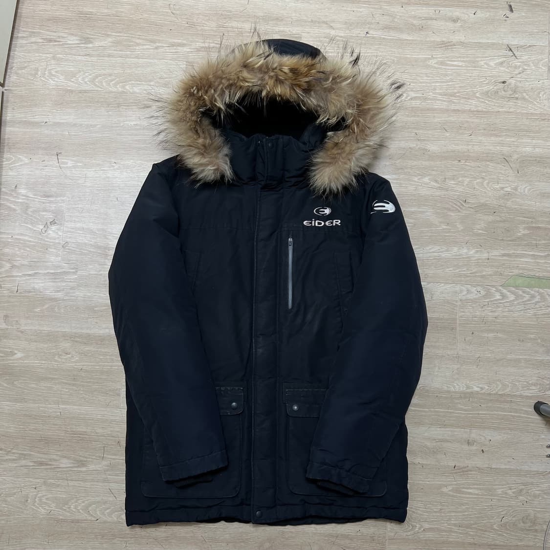 아이더 옴니히트 덕다운 퍼후드 카라스 패딩 점퍼 [블랙] L/100 상품이미지1