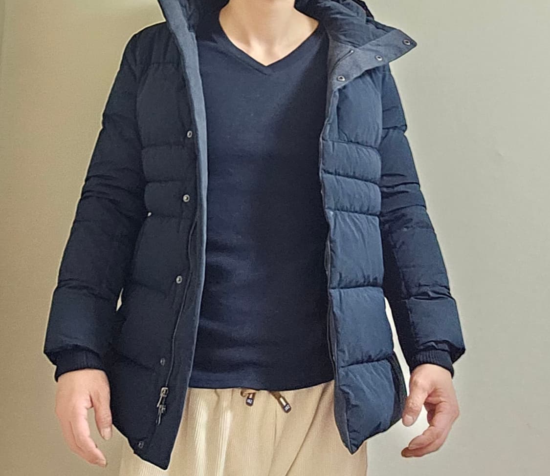 여성 라코스테 덕다운 패딩 네이비 34 상품이미지3