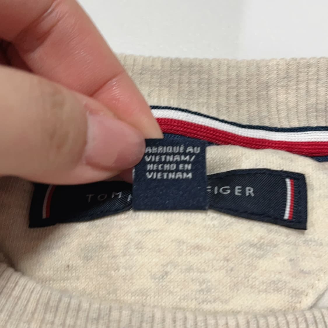 [정품] 타미 베이지 패치로고 기모 맨투맨 [ L ] 상품이미지4