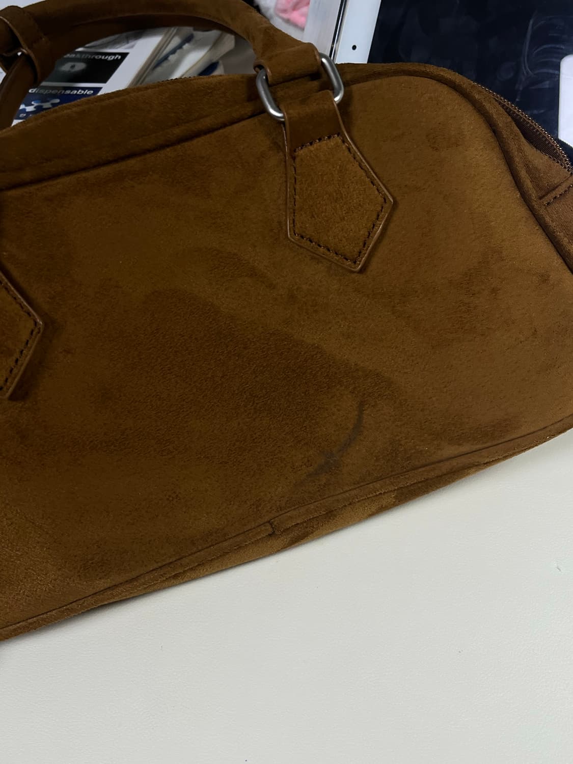 마코이 스웨이드 이지 무드 숄더백 브라운 상품이미지9