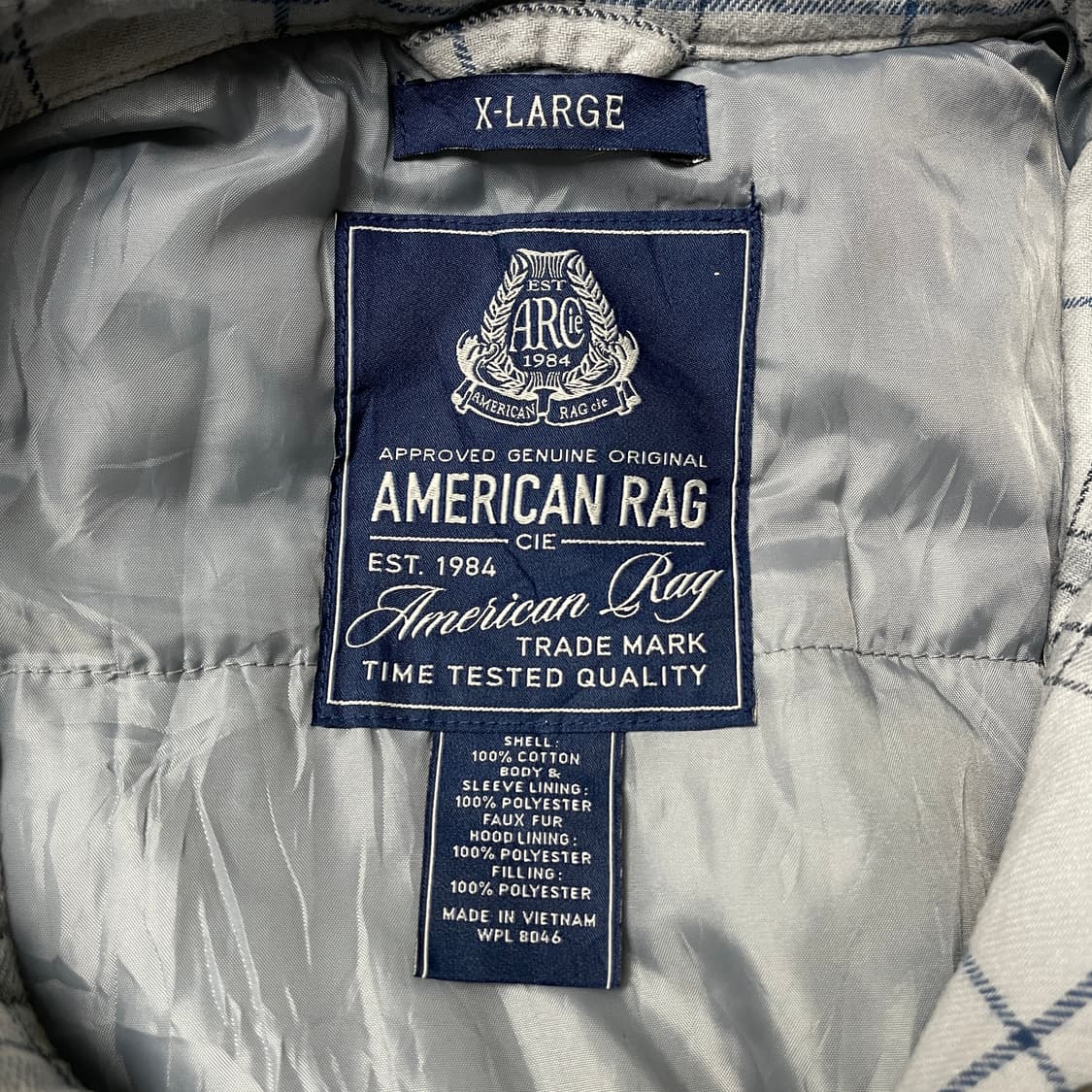 AMERICAN RAG 빈티지 그레이 체크 코튼 후드자켓 A00468 상품이미지9