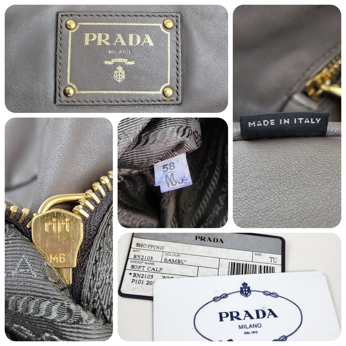 정품 프라다 BN2013 소프트 카프스킨 2-WAY 백 상품이미지9